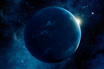 Wall Mural - an exoplanet similar to earth. elements of this image furnished by nasa