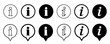 © dlyastokiv - Info icons set. Info button. Black bubbles pointers information info signs. Info symbol flat style – vector
