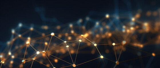 an image of a network with different shapes and lights