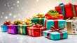 © Jafar - Christmas Festive Colorful Wrapped Gift Boxes