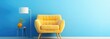 © olegganko - a blue chair in a blue room