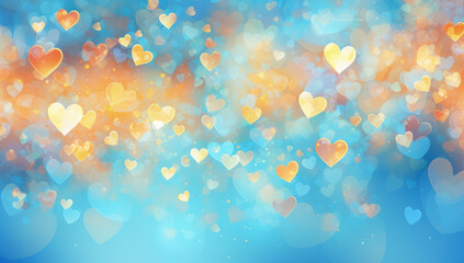 Wall Mural - Background full of hearts