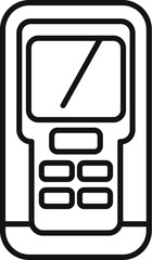 Sticker - Housing laser meter icon outline vector. Diagnostic screen tool. Numerical infrared