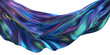 © MDNANNU - Futuristic colorful 3d render holographic or iridescent abstract flying cloth shape. Generative AI