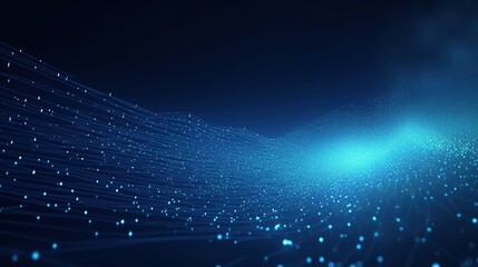form of speed of light, point of light. Distributed register technology, background made of lines, circles and particles. Block chain network. Digital graphics