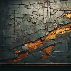 Wall Mural - Cracked rock effect background texture