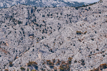 Canvas Print - Panorama of the city of Omis - Dalmatia - Croatia