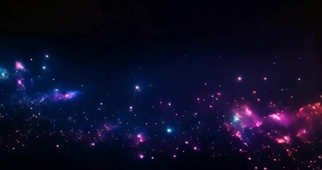 beautiful galaxy full of stars background, ai generative video