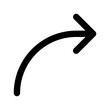 curved arrow line icon