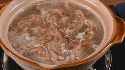 Wall Mural - Stewed mutton with radish soup in casserole