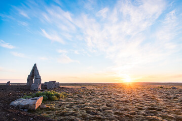 Sunset Over Arctic Henge