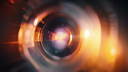 a camera lens constantly zooming in and out, showcasing how dynamic memory networks continually focu