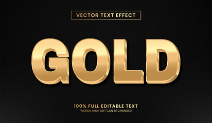 Wall Mural - Design editable text effect, gold 3d style vector illustration