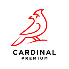 Wall Mural - Cardinal bird modern simple logo design