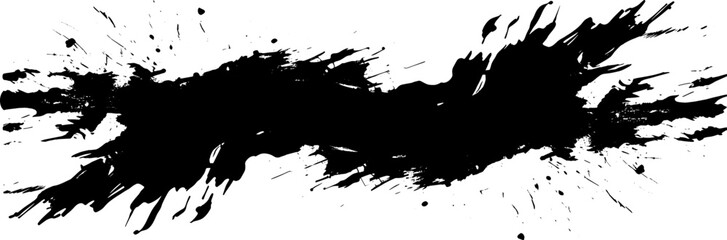 artistic texture of ink brush strokes, Isolated ink splashes and drops. Different handdrawn spray design, grunge splash