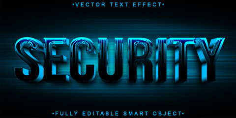 Cyber Security Vector Fully Editable Smart Object Text Effect