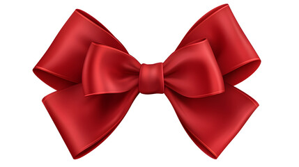 Poster - red bow isolated on white background