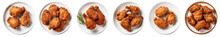 Pieces Of Fried Chicken In Batter On A Plate
