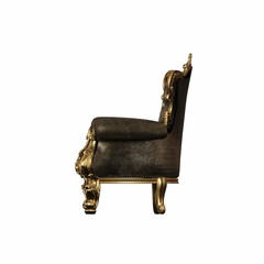 armchair isolated on white background, interior furniture, 3D illustration, cg render