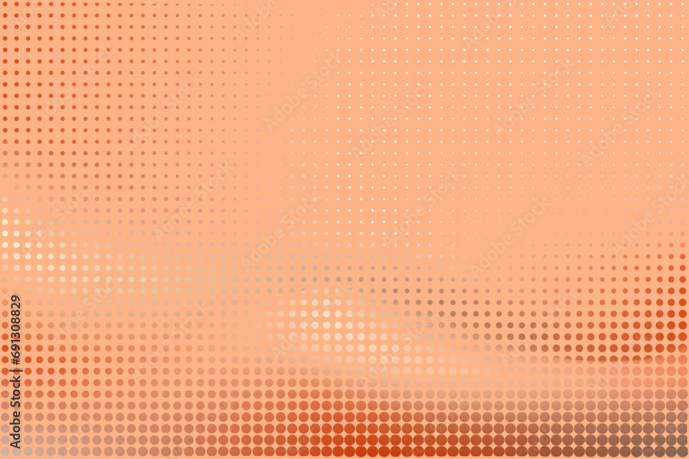 Abstract Vector gradient halftone dot textured on peach background ...