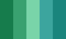 Teal Forest Color Palette. Abstract Background With Green Stripes