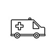 © Erfan - ambulance icon vector. Outline emergency, line medicine symbol