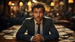 © Aliaksandra - Sad pensive man businessman executive manager white collar worker in suit sitting at table with papers in office