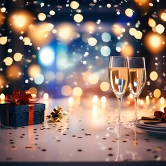 Wall Mural - business new years celebration wallpaper simple cinematic lighting