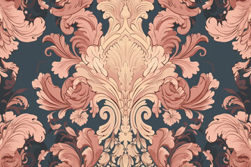  Graphic resources. Abstract rococo style texture background with copy space. Luxury ornate background colored in pastel colors. Blank retro vintage background