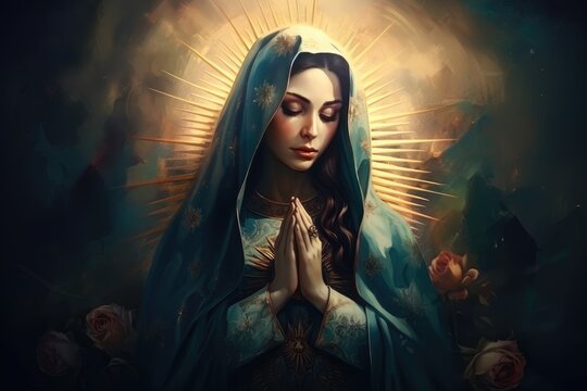 Beautiful lady of guadalupe mexico saint holy faith.