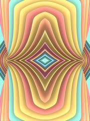 Aufkleber - A colorful abstract painting with a bright and dynamic composition. 3d rendering digital illustration