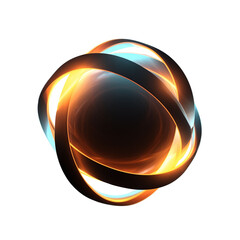Wall Mural - atomic black hole, irradiating circular flame sphere orb with rotating and rotating rays