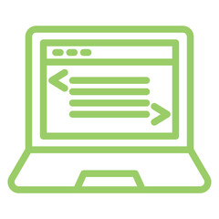 Poster - Vector Design Laptop Coding Icon Style