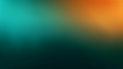 Wall Mural - Teal orange background. orange color gradient background, grainy texture. Poster banner design