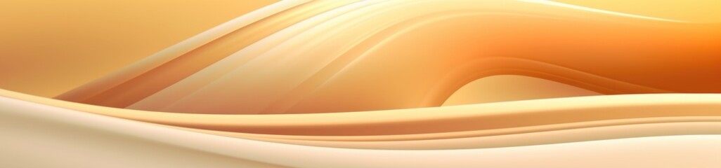 Wall Mural - Warm Orange Gradient Curves Flowing in Elegant Abstract Design.