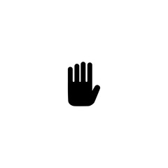 Stop hand icon isolated on white background 