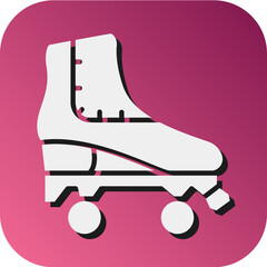 Roller Skates Vector Glyph Gradient Background Icon Desig