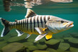 Goliath Tiger Fisch im Fluss . KI Generated