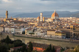 Fototapeta Zachód słońca - city skyline of Florence, Tuscany, Italy