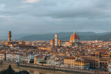 Fototapeta Tulipany - city skyline of Florence, Tuscany, Italy