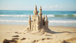 summer sand castle on the beach 02