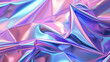Holographic neon background ,Colorful psychedelic abstract. Pastel color waves for background.Close-up of ethereal pastel neon pink, purple, lavender, mint holographic metallic foil background. 