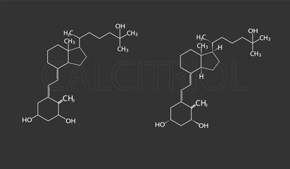 Calcitriol molecular skeletal chemical formula