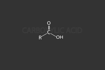 Sticker - Carboxylic acid molecular skeletal chemical formula