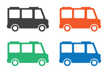retro mini bus icon
