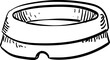 pet food bowl handdrawn illustration