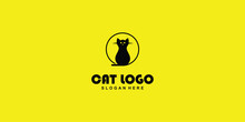 Simple Cat Fish Logo Design With Unique Concept| Pet Shop Logo| Premium Vector