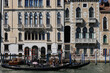  Tourists during a Gondola cruise on the Grand Canal in Venice. Italy