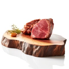 Wall Mural - Raw Meat Piece on Wooden Board