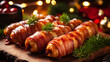 Christmas homemade Bacon Pigs